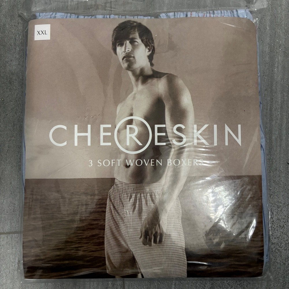 Ron Chereskin Mens 3 Pack Soft Woven Cotton Boxers‎ Blue White XXL 8003PL